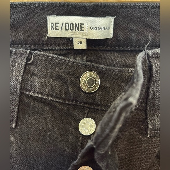 Re/Done stovepipe raw hem jeans , sz : 28 - Picture 11 of 13